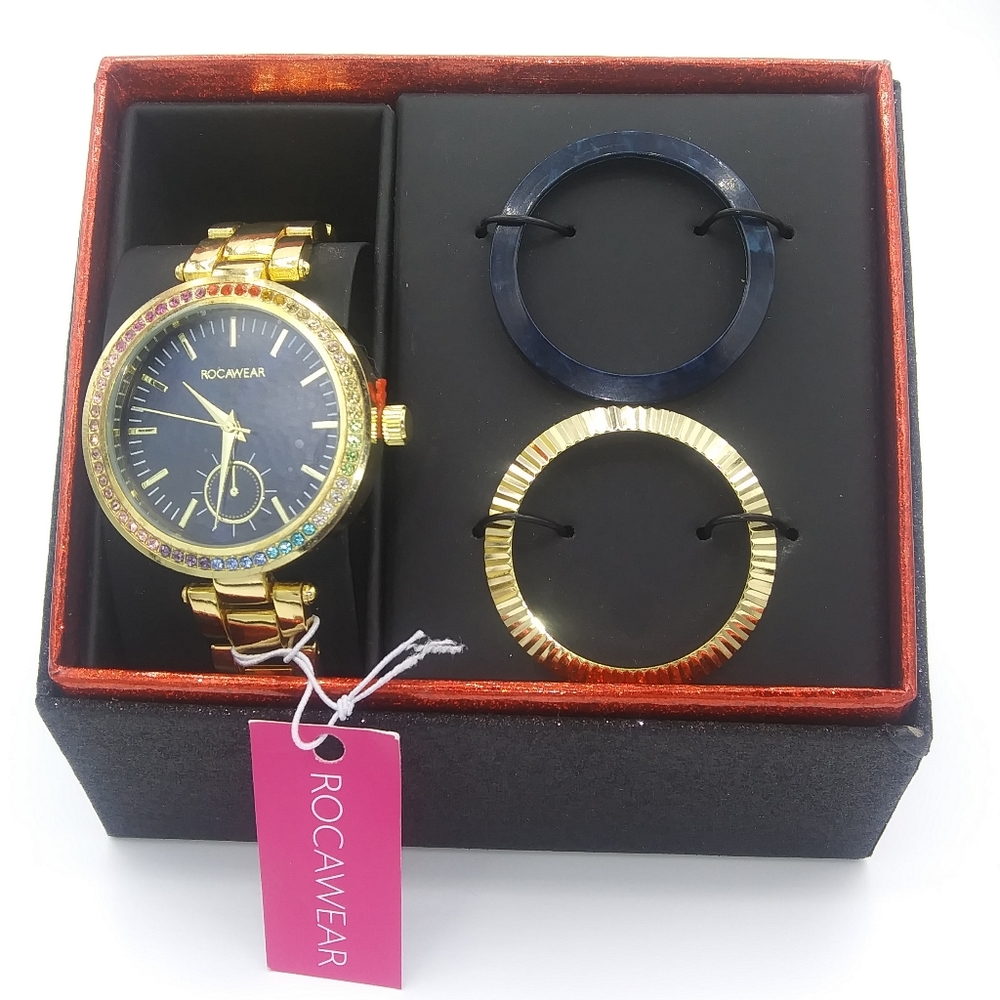 ROCAWEAR changeable rings women's watch